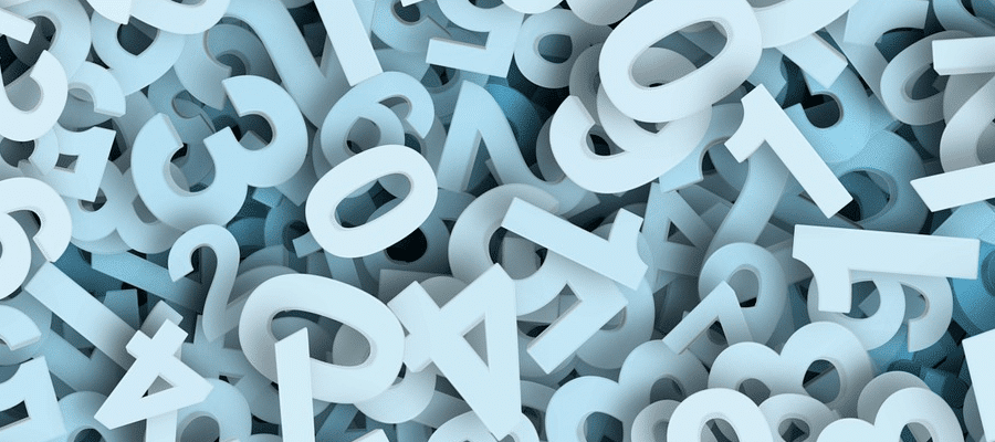 jumble of numbers